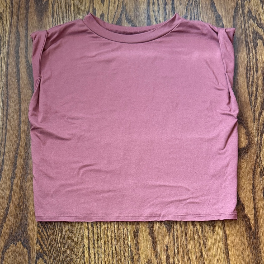 Women’s Sleeveless Boxy Tank in Dusty Rose